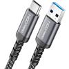 deleyCON 0,5m Cavo USB-A a USB-C Corto USB 3.0 5 Gbps (USB 3.2 Gen1) Cavo di Ricarica e Dati per Smartphone Tablet Notebook Fotocamera HDD SSD Disco Esterno ecc.