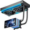 TZMRIT PF240 Aio Water Cooling 240mm with 5.5 Inch LCD Magnetic Screen Display,ALL-IN-One ARGB Infinity Mirror 2000RPM PWM Fan,for AM4/AM5& Intel LGA1851/1700 (BK)