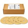 GZKTY 240 Pezzi Dischi Abrasivi 125mm, Carta Vetrata 8 Fori, per Metallo Legno & Levigatrice Orbitale, Grana 40/60/80/120/150/180/220/240