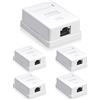VCELINK Presa di Rete CAT6 Schermata RJ45 Femmina 1Gbps, Montaggio 5 Presa