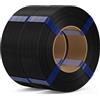 DEEPLEE Filamento PLA Basic 1.75mm, Nero 2 kg (2×1 kg), Eco Senza Bobina | PLA Basic 1.75mm ±0.02mm, Nero 2 kg (2×1 kg). Confezione eco senza bobina, stampa precisa e liscia per FDM.