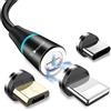 Generico Cavo Usb C Magnetico 1 Metro Ricarica Rapida 3A 360 USB C in Nylon e Lega di Alluminio Calamite Potenti Universale