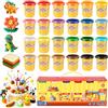 Zocipro 24 Vasetti Plastilina per Bambini, Pasta Modellabile di 24 Colori | Regalo per le Feste e Compleanni per Bambini e Bambine dai 3 Anni in Su, 50g/Vasetti