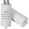 Guozhengpeng Condensatore CBB60 14UF 450VAC - Condensatore a doppio inserto con film metallico e custodia in plastica con viti sul fondo per motori, pompe, ecc.