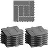 WOLTU 22 x Pavimentazione Esterna WPC ad Incastro 30x30cm,Grigio Chairo | Pavimenti da Esterno,Per Balcone/Giardino/Terrazza, Legno Composito Grigio Chiaro, 22 Pannelli / 2 m²
