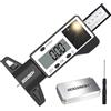 GODESON Digitale Misuratore Profondità Battistrada con Ricarica Solare, 0-25,4 MM/1 Pollice, Display LCD Altoprecisione, Modalità di Risparmio Energetico, per Auto, Camion, Moto