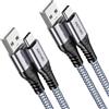 ANDTOBO Cavo USB A a USB C 3.1A, [2Pezzi, 3Metri] Cavo USB Type C Ricarica Rapida Cordone di Ricarica Intrecciato Per iPhone 16/15 Plus Pro Max, Samsung S21 S22 S23+ S23 Ultra S20 S10 S9, Pixel 7
