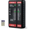 Mcbazel Tester di Rete, RJ45 RJ11 Tester Cavi LAN per Patch Cavi, Tester per Cavi Telefonicoe Linee