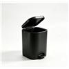 Garvee Pattumiera da cucina 6L rettangolare, acciaio inox 410 resistente, coperchio spesso soft-close, pedale silenzioso, secchio interno e base in PP, ideale per cucina, bagno e soggiorno - Nero