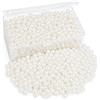 Perlin Perline di cera coltivate da infilare, 6 mm, in finta ABS, 1000 pezzi, rotonde, con fori per gioielli, fai da te, matrimoni, feste, decorazioni per vasi, perline di cera (bianco)