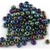 Perlin 3300 perline in vetro da 3 mm, colore metallizzato, 8/0, perline pony, trasparenti, mini perline, perline metalliche, colori assortiti, verde blu