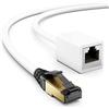 deleyCON 4m CAT8.1 Prolunga Patch Rete 40 Gbit/s 2000 MHz S/FTP Rame PiMF 1x Connettore RJ45 1x Presa RJ45 per Ethernet LAN Gaming Streaming - Bianco