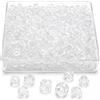 Perlin Perle di plastica di cristallo 6 mm di lusso distanziatore acrilico doppio cono perline di plastica per accessori fai da te, gioielli fai da te, 750 pezzi