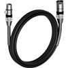 Werkybay Cavo per Microfono Bilanciato 1.5m(1 pezzo), Cavo di 3-Pin XLR Maschio a Femmina, Struttura a molle SR Cavi Audio per Microfoni, Podcast, Palchi, Altoparlanti, Mixer, Amplificatori ecc.