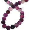 Perlin Perle striate di agata naturale, 8 mm, 6 mm, 4 mm, lucidate e opache, sferiche, per la realizzazione di gioielli, collane e bracciali, colori assortiti (4 mm, 25 pezzi, viola opaco)