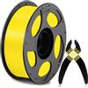 ANYCUBIC TPU Filamento 1,75 mm, TPU per filamento ACE, flessibile e liscio, compatibile con l'alta velocità, identificazione intelligente, 1 kg giallo
