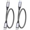 RAVIAD 240W Cavo USB C a USB C 50CM, PD3.0 Cavo USB Type-C Ricarica Rapida | Cavo USBC per iPhone 17 16 15 Pro Max, MacBook Air, iPad Pro, AirPods, Samsung Galaxy S25 S24, Tablet, Switch, PS5-2Pack