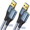 ANDTOBO Cavo Prolunga USB 3.0, [1M+1M, 2 Pacchi] USB Tipo A Maschio a Femmina Cavi di Estensione Trasferimento dati ad alta Velocità 5Gbps per Gamepad, Stampante, Webcam, Tastiera USB