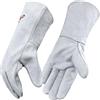 MYSAFETY 36 CM,Guanti Lavoro Resistenti al Calore in Pelle, Bianco | Guanto da Saldatura, Barbecue, Ignifughi, Camino, Forno, Stufa a Legna, Antincendio, per Uomini o Donne, Una Dimensione