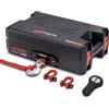 RUGCEL WINCH Verricello portatile RUGCEL WINCH 12V DC elettrico da 4500 lb/2041 kg a linea singola con piastra di montaggio in acciaio, paranco Hawse integrato e corda sintetica, telecomando a infrarossi