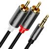 deleyCON 15m Cavo Jack a Cinch RCA 3,5mm Cavo Audio Adattatore Smartphone a Ricevitore HiFi 3,5mm AUX Jack a Connettore Cinch (Extra Sottile & Flessibile)