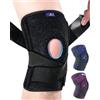 ABYON Ginocchiera Ortopedica, Regolabile Tutore Ginocchio con Stabilizzatori Laterali Rotulea Supporto Sportiva per Uomo e Donne Legamenti Rotula Menisco Artrite (2XL/3XL)