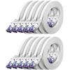 deleyCON 0,5m Cavo di rete Piatto CAT7 10 Gbit/s, 10 Pezzi - Bianco | Cavo patch Ethernet RJ45 corto da 50 cm, piatto, Gigabit LAN, per internet, switch, router, modem e pannello di permutazione