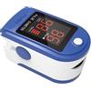 FERRUCCI COMFORT Pulsossimetro Saturimetro da Dito Professionale | Misurazione Ossigeno nel Sangue e Frequenza Cardiaca, Display LED, Grafico a Barre, Spegnimento Automatico