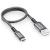 deleyCON 0,30m Cavo Micro USB Corto Cavo di Ricarica e Dati per Ricarica e Sincronizzazione USB-A a Micro USB - Telefono Smartphone Tablet Fotocamera Controller PS4 ecc.