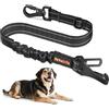 PETCOOZ Cintura Sicurezza Auto Durevole per Cani, Guinzaglio in Nylon Riflettente e Elastica con Forte Moschettone, Regolabile 58-92cm per Tutti Cani e Gatti, Doppio Aggancio Universale per SUV Camion