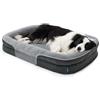 Bedsure XL cuccia ortopedica per cane di grande taglia, 106x76x18cm, grigia | 360° divano-letto di sostegno ovale a bordo rialzato per cani anziani, copertura impermeabile lavabile, in pile ultra morbido