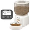 PUPPY KITTY Cady Distributore Automatico Cibo Gatti, 3L Dispenser Cibo Gatti con 10S Registrazion, Durata Della Batteria fino a 180 giorni, Orari di Mangiatoia Personalizzati, 1-4 Pasti al Giorno