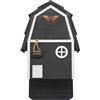 WildYard Big Bat Barn Junior - 2 Camere, Nero, fino a 50 Pipistrelli | Bat box compatta in cedro per oltre 50 pipistrelli, prese d'aria integrate, area testurizzata, kit premontato.