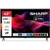 SHARP 43HM5245E DISPLAY 43" SMART TV QLED 4K TIVO OS FRAMELESS HDR IT BLACK