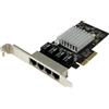 StarTech Scheda Di Rete PCI Express 4 Porte Gigabit Ethernet, Nero