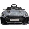 Pilots Kids Macchina Elettrica Bambini Audi RS6 Avant GT 12V Grigio Telecomando