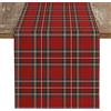 Kiatuniya Runner Tavola Natalizio Scozzese Rosso Tartan Runner da Tavolo 40x140 | Centrotavola Natalizio Runner Centrino Moderno Elegante Natalizi per Interni Tavola Lavabile per Cucina Decorazione
