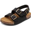zaxunai Sandali Donna Zoccoli Uomo con Cinturino Regolabile Sughero Plantare Sandali Estate Estive Punta Aperta Antiscivolo Gomma Suole Pantofole Adulto Moda Sandalo All'aperto Ciabatte