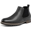 Bruno Marc Stivaletti Chelsea Uomo Casual | Soletta imbottita e pannelli elastici laterali per un comfort extra durante lavoro e serate