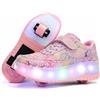 HUSKSWARE Pattini a rotelle, per Ragazzi e Ragazze, con 4 Ruote, Regolabili, con Ruote, Colore Nero, Bianco,Rosa 28-40 EU