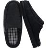 ONCAI Pantofole da Uomo in Comfort Pelo Cotone Strisce Ciabatte da Casa in Lana con Memory Foam Supporto Arco Suola in Gomma Taglia 40-50