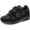 STRAPPO SOFT Scarpe Uomo con Chiusura Chiusura a Doppio Pelle e Mesh | Sneakers casual senza lacci per passeggio e camminata, soletta rimovibile, suola ammortizata ad aria 4,5 cm Nero 43