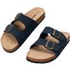 JOMIX Sandali Uomo con Doppia Fibbia Regolabile Ciabatte Estive Bassi Plantare Sagomato in Sughero Pantofole Moda Comode con Suola Antiscivolo