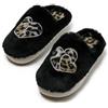 JOMIX Pantofole Donna Invernali Pelose Calde con Motivo Cuore Leopardo | Comode Ciabatte da Casa, Leggero ed Eleganti, Suola TPR Antiscivolo, Interno Morbido, Ideali per Interni