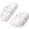 JOMIX Zoccoli Donna in EVA Leggeri Sabot Chiusi con Fibbia Regolabile Fantasia Floreale Suola Antiscivolo Semi-Impermeabili e Lavabili per Casa Giardino Mare Tacco 4 cm
