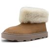 JOMIX Stivaletti Donna Invernali Peluche Stivali Zeppa con Pelliccia Sintetica Suola Platform Leggera Tomaia Scamosciata Imbottito Pile Caldo