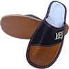 APREGGIO Ciabatte Uomo in Pelle Liscia - Pantofole Casa Uomo - Con le dita coperte - Slip-On - Suola Piatta 40 41 42 43 44 45 46 EU