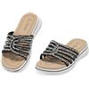 JOMIX Ciabatte Donna Estive Sandali Plateau Eleganti con Strass Comode Pantofole Casual per Mare e Passeggio