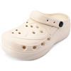 JOMIX Zoccoli Donna con Zeppa Sabot Estivi Platform Ciabatte in Gomma Morbida per Casa Mare Giardino e Lavoro Sanitari Traspiranti Leggeri