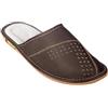 APREGGIO - Pantofole Da Uomo In Pelle - Marrone - SLIPPER
